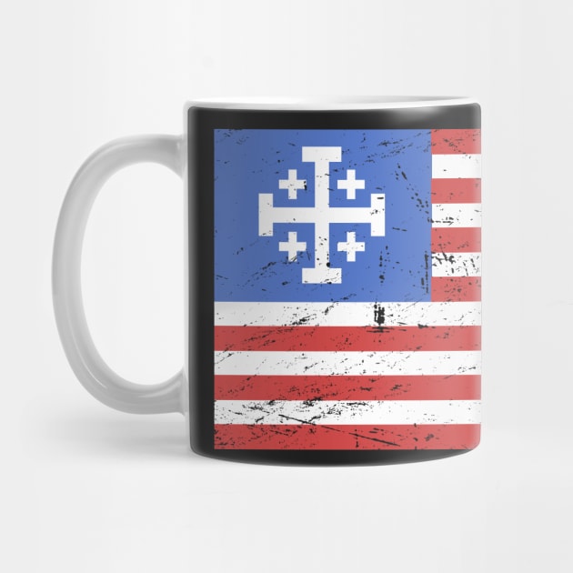 United States Flag With Knights Templar Cross by MeatMan